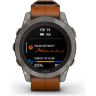 Часы GARMIN FENIX 7 PRO – SAPPHIRE SOLAR EDITION TITANIUM WITH CHESTNUT LEATHER BAND 010-02777-30
