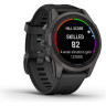 Часы GARMIN FENIX 7S PRO – SAPPHIRE SOLAR EDITION CARBON GRAY DLC TITANIUM WITH BLACK BAND 010-02776-11