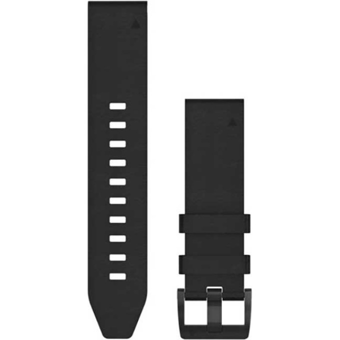 Ремешок сменный для GARMIN FENIX 5PLUS 22MM QUICKFIT BLACKLEATHER BAND 010-12740-01