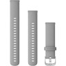 Ремешок сменный для GARMIN VIVOACTIVE 4, 18MM BAND, POWDER GRAY/STAINLESS 010-12932-00