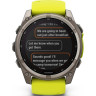 Смарт-часы GARMIN FENIX 8 – 51 мм, Solar Sapphire, титан с ярко-желтым/графитовым силиконовым ремешком 010-02907-21